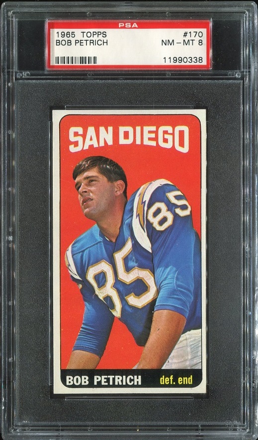 1965 Topps #170 - Bob Petrich - PSA 8