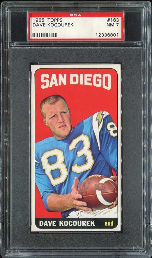 1965 Topps #163 - Dave Kocourek - PSA 7