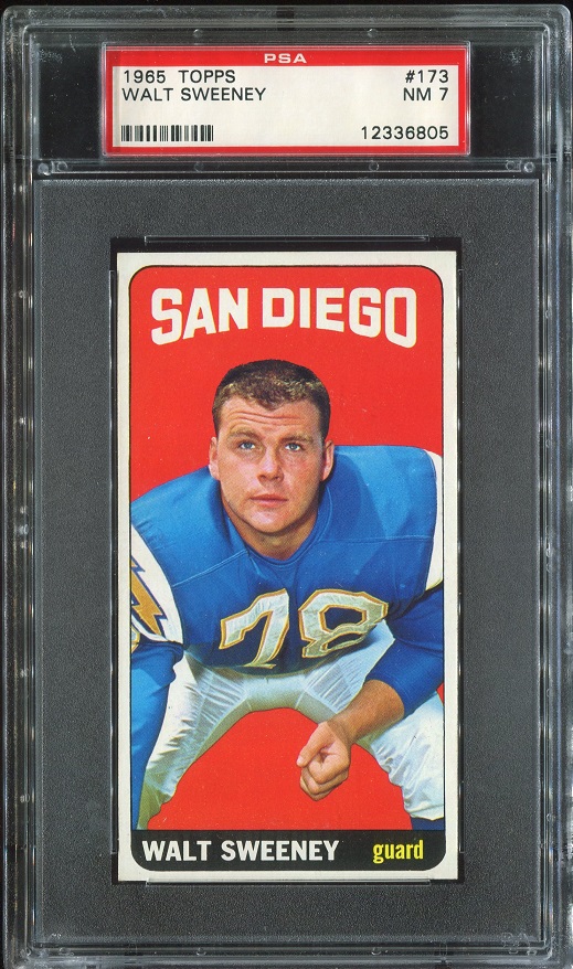1965 Topps #173 - Walt Sweeney - PSA 7