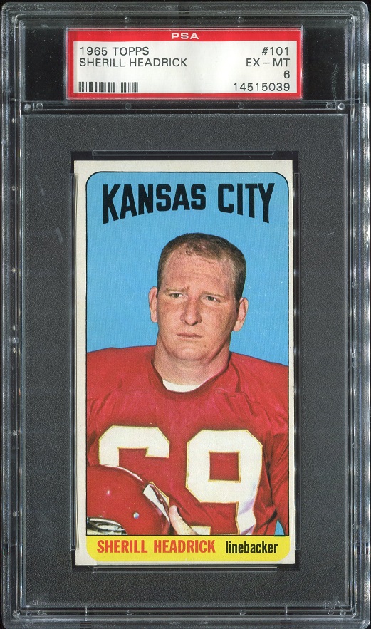 1965 Topps #101 - Sherrill Headrick - PSA 6