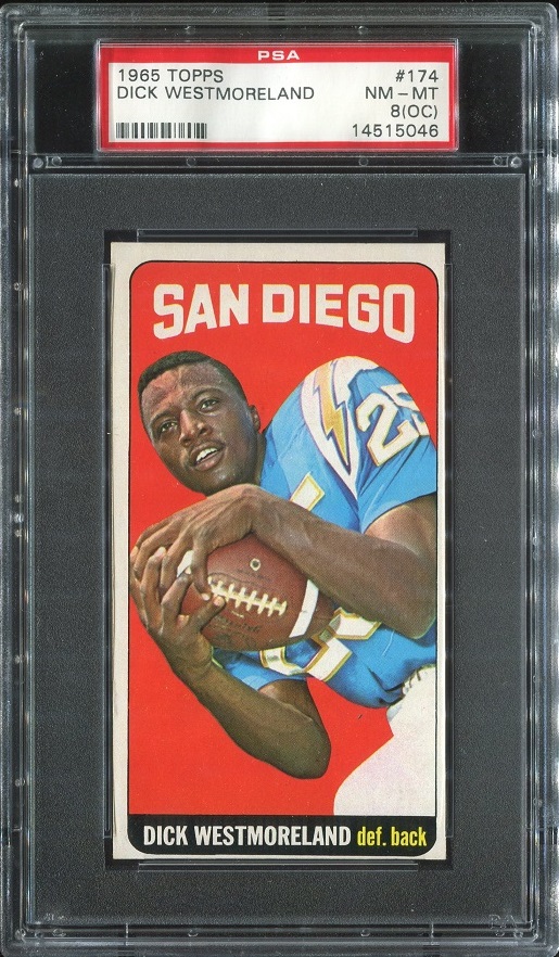 1965 Topps #174 - Dick Westmoreland - PSA 8 oc