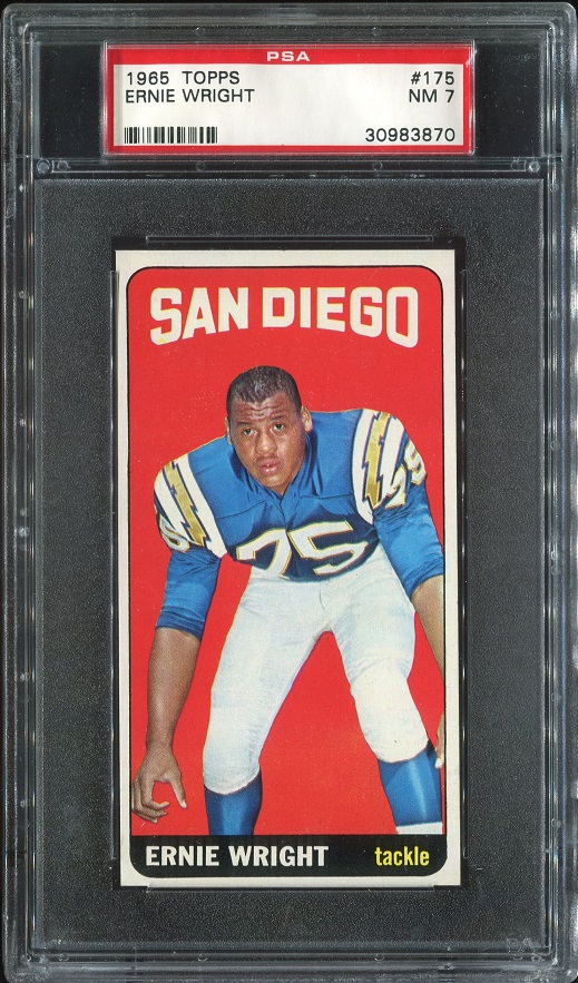 1965 Topps #175 - Ernie Wright - PSA 7