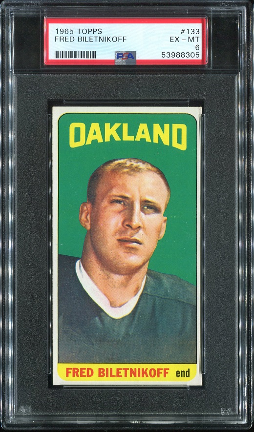 1965 Topps #133 - Fred Biletnikoff - PSA 6