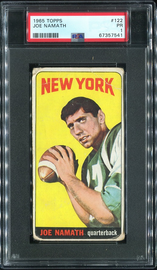 1965 Topps #122 - Joe Namath - PSA 1