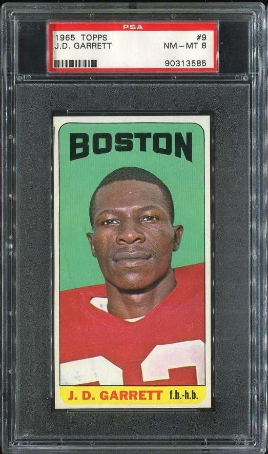 1965 Topps #9 - J.D. Garrett - PSA 8