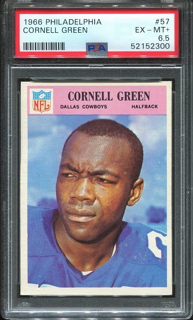 1966 Philadelphia #57 - Cornell Green - PSA 6.5
