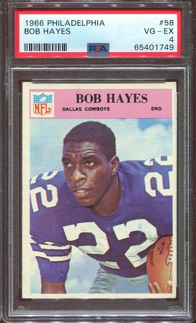 1966 Philadelphia #58 - Bob Hayes - PSA 4