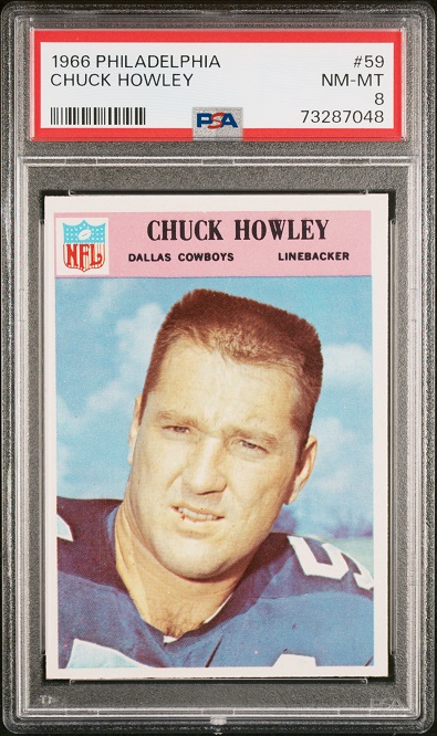 1966 Philadelphia #59 - Chuck Howley - PSA 8