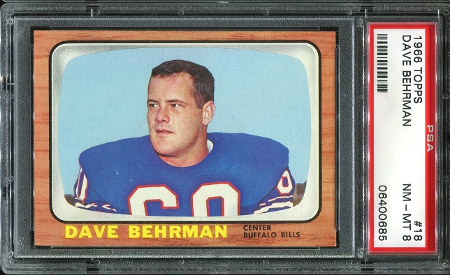 1966 Topps #18 - Dave Behrman - PSA 8