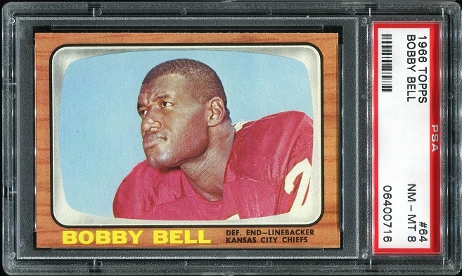1966 Topps #64 - Bobby Bell - PSA 8