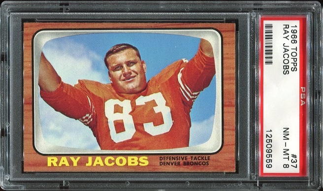 1966 Topps #37 - Ray Jacobs - PSA 8