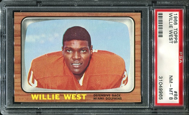 1966 Topps #86 - Willie West - PSA 8