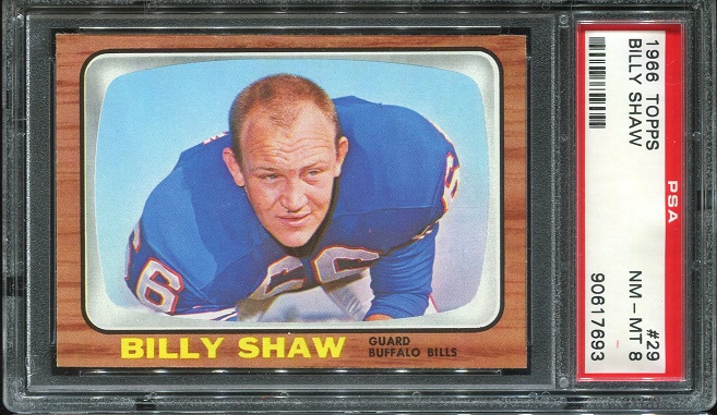 1966 Topps #29 - Billy Shaw - PSA 8