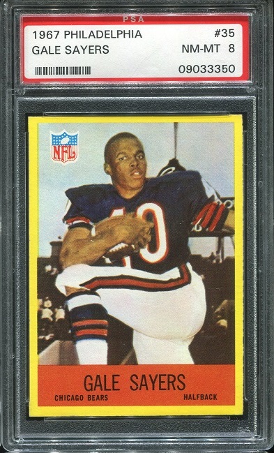 1967 Philadelphia #35 - Gale Sayers - PSA 8