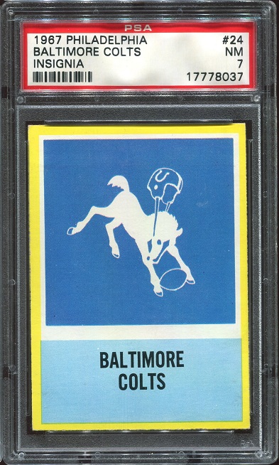 1967 Philadelphia #24 - Colts Logo - PSA 7