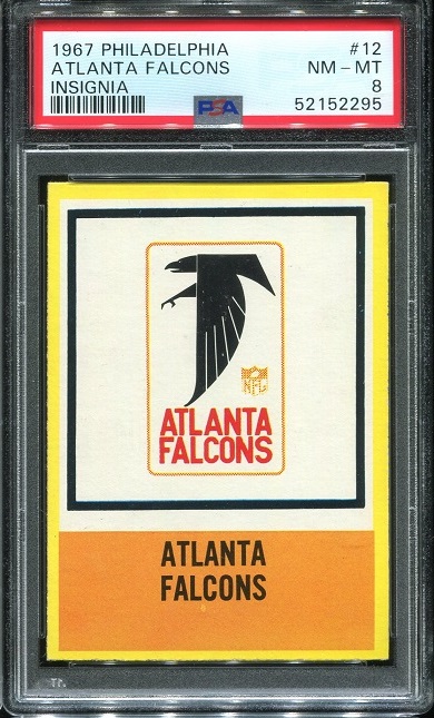 1967 Philadelphia #12 - Falcons Logo - PSA 8