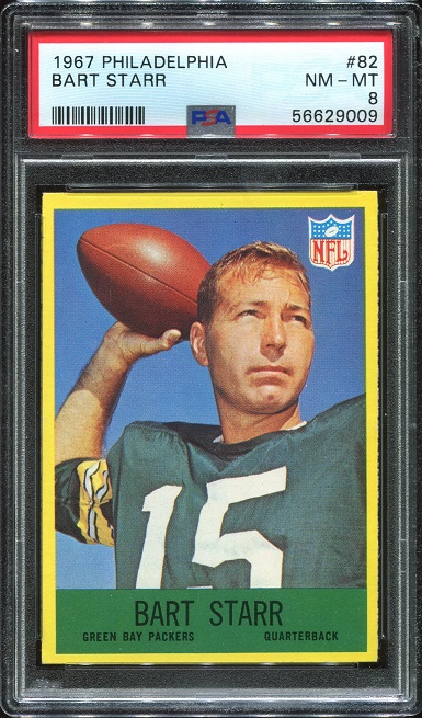 1967 Philadelphia #82 - Bart Starr - PSA 8