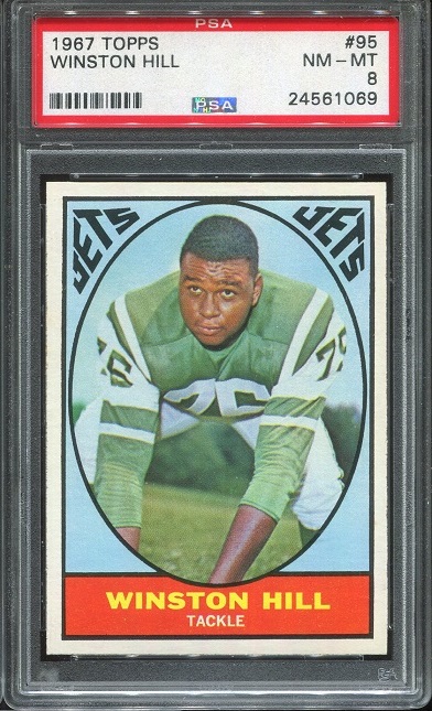 1967 Topps #95 - Winston Hill - PSA 8