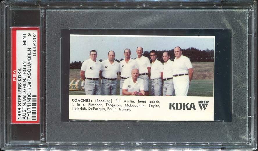 1968 KDKA Steelers #2 - Coaches - PSA 9