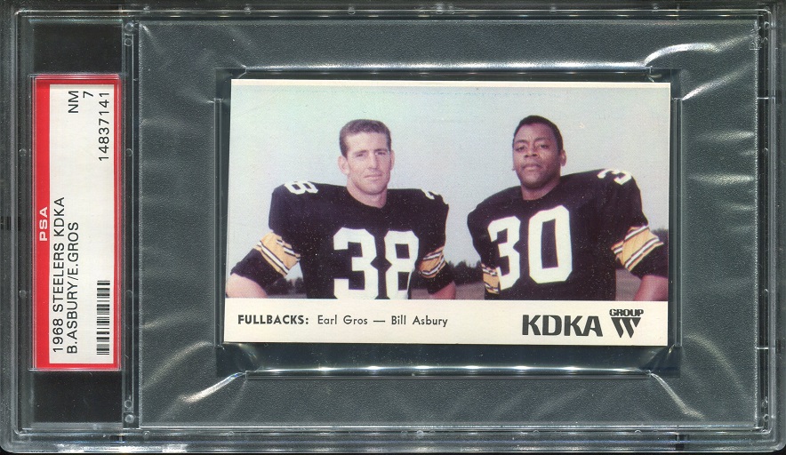 1968 KDKA Steelers #7 - Fullbacks - PSA 7