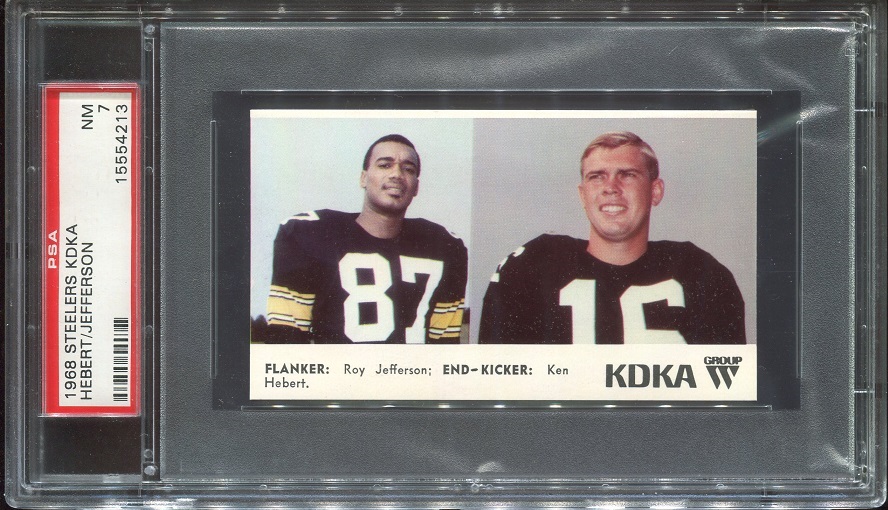 1968 KDKA Steelers #6 - Flanker - End - PSA 7