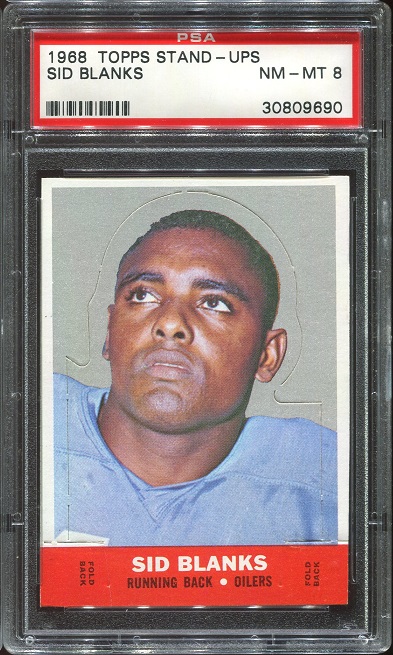 1968 Topps Stand Up #1 - Sid Blanks - PSA 8