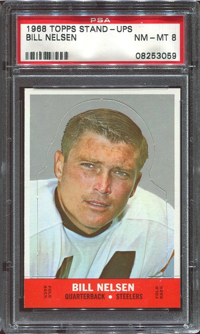 1968 Topps Stand Up #18 - Bill Nelsen - PSA 8