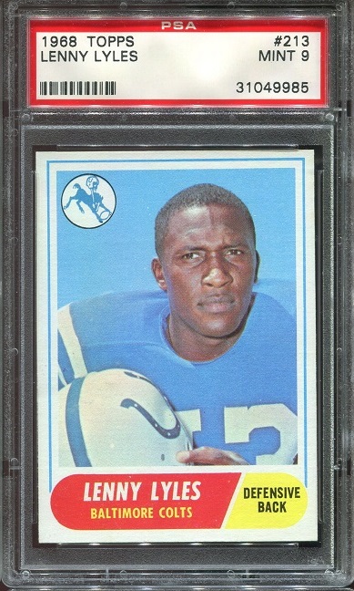 1968 Topps #213 - Lenny Lyles - PSA 9