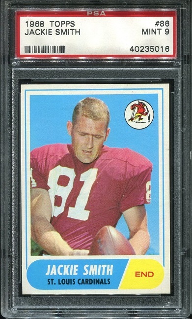 1968 Topps #86 - Jackie Smith - PSA 9