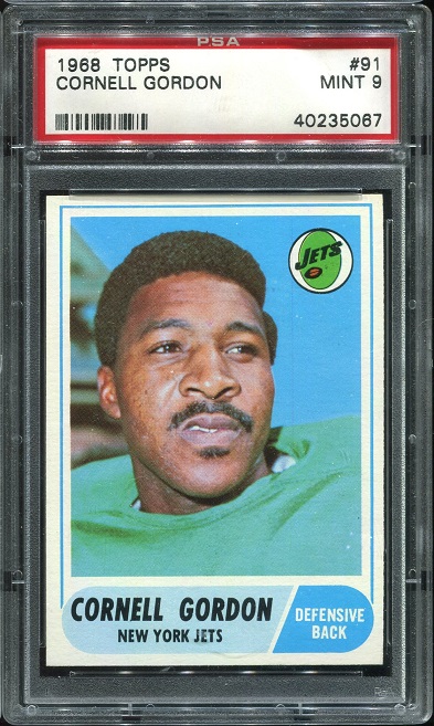 1968 Topps #91 - Cornell Gordon - PSA 9