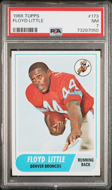 1968 Topps #173 - Floyd Little - PSA 7