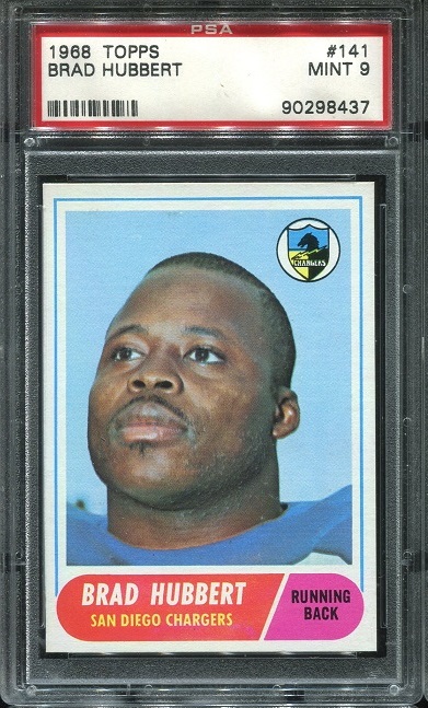 1968 Topps #141 - Brad Hubbert - PSA 9