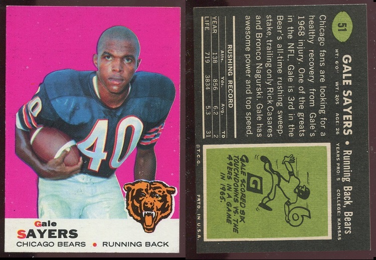 1969 Topps #51 - Gale Sayers - exmt+