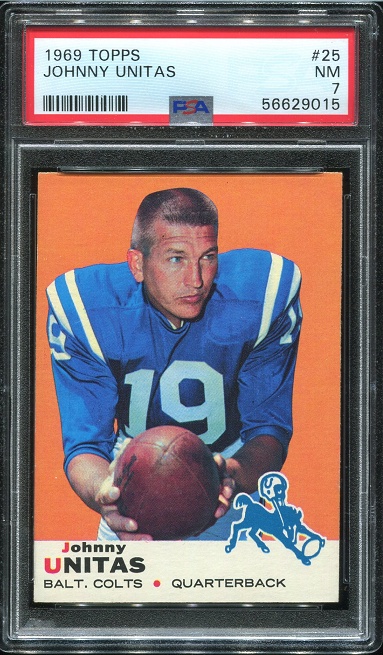 1969 Topps #25 - John Unitas - PSA 7
