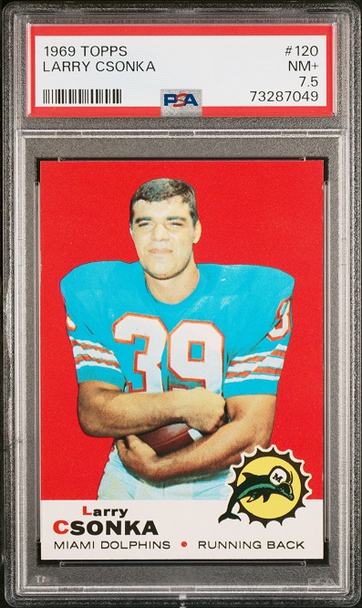 1969 Topps #120 - Larry Csonka - PSA 7.5