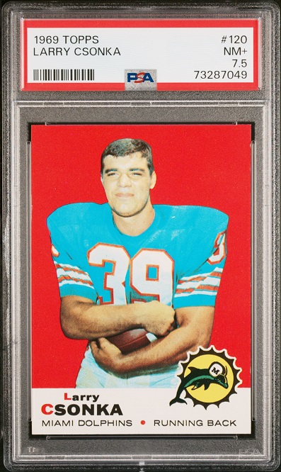 1969 Topps #120 - Larry Csonka - PSA 7.5