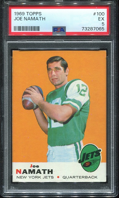 1969 Topps #100 - Joe Namath - PSA 5