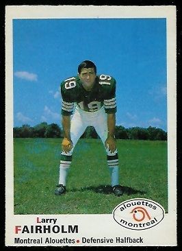 1970 O-Pee-Chee CFL #102 - Larry Fairholm - nm-mt oc