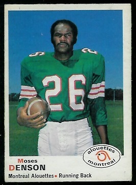 1970 O-Pee-Chee CFL #103 - Moses Denson - vg-ex