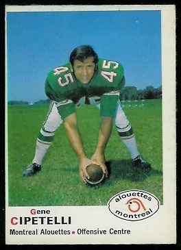 1970 O-Pee-Chee CFL #105 - Gene Ceppetelli - ex