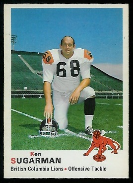 1970 O-Pee-Chee CFL #25 - Ken Sugarman - nm+