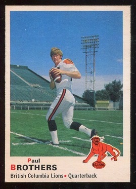 1970 O-Pee-Chee CFL #28 - Paul Brothers - nm