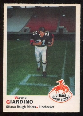 1970 O-Pee-Chee CFL #39 - Wayne Giardino - exmt+