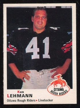 1970 O-Pee-Chee CFL #44 - Ken Lehmann - nm+