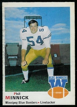 1970 O-Pee-Chee CFL #67 - Phil Minnick - ex