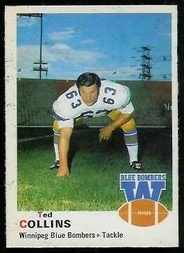 1970 O-Pee-Chee CFL #72 - Ted Collins - ex