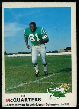 1970 O-Pee-Chee CFL #85 - Ed McQuarters - ex