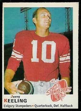 1970 O-Pee-Chee CFL #86 - Jerry Keeling - nm+ oc