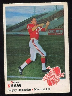 1970 O-Pee-Chee CFL #87 - Gerry Shaw - Vg-ex