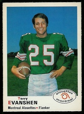 1970 O-Pee-Chee CFL #98 - Terry Evanshen - nm+